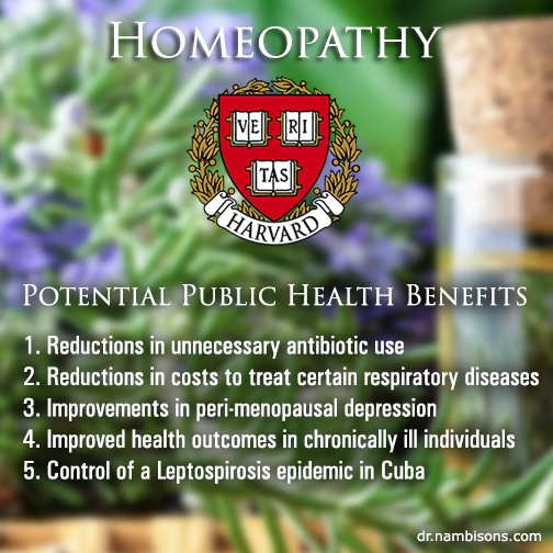 Harvard: Homeopathic public health benefits